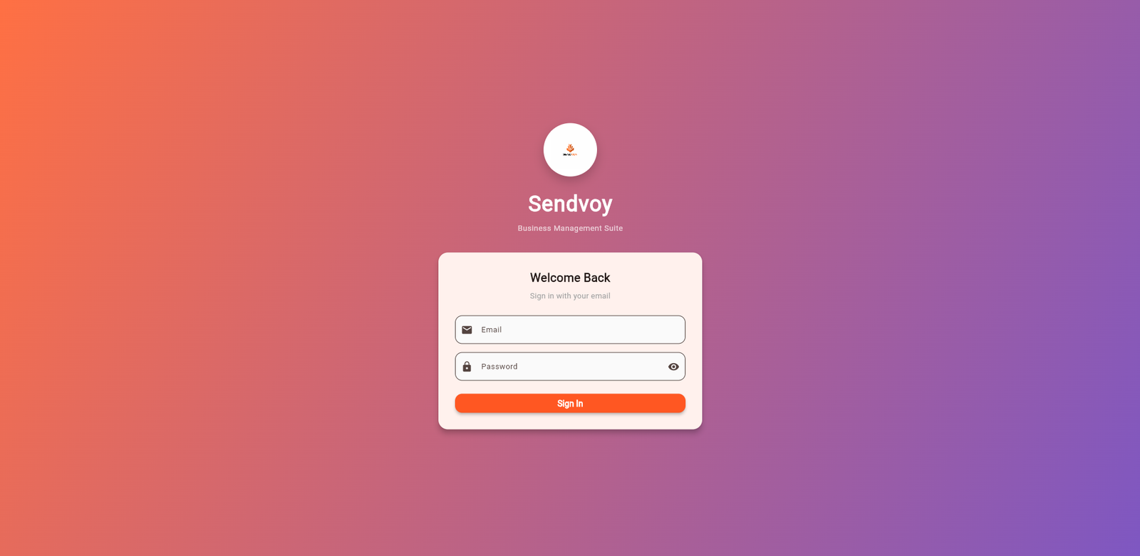 SendVoy Admin App